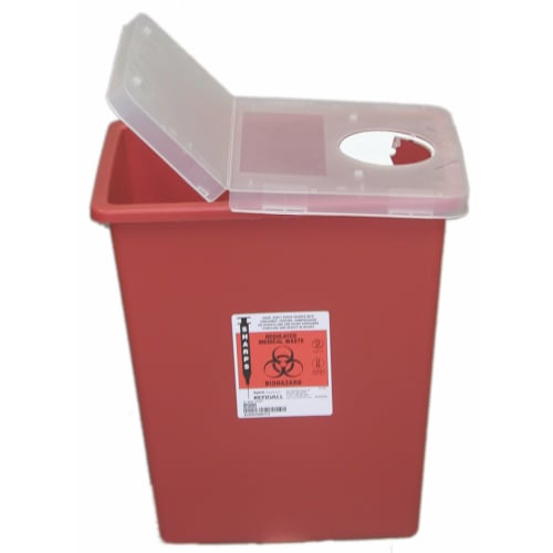 Lighthouse Large Volume Sharps Container, 8 Gallon with Hinged Lid